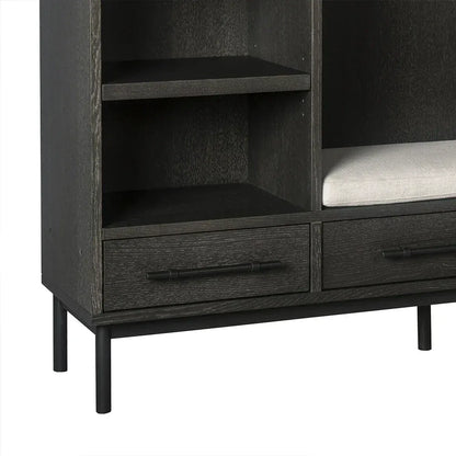 Sullivan Oak Wood Entry Cabinet Modern Rustic Entrance Lockers
