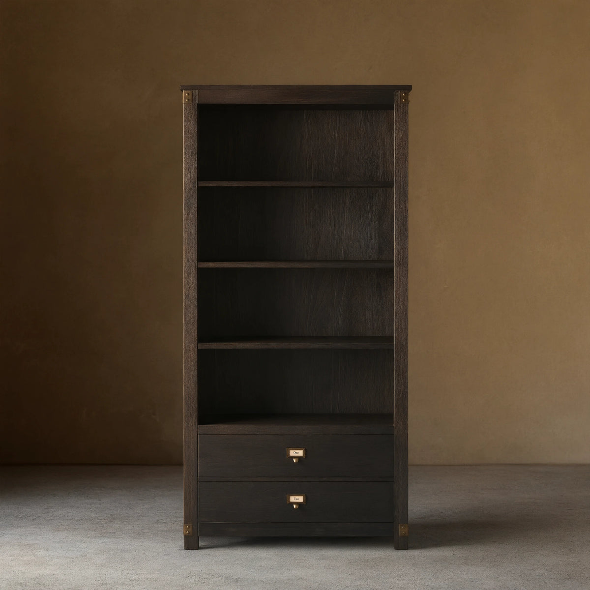 Telegraph Solid Wood Office Bookcase Hand-Distressed Tall Cabinets