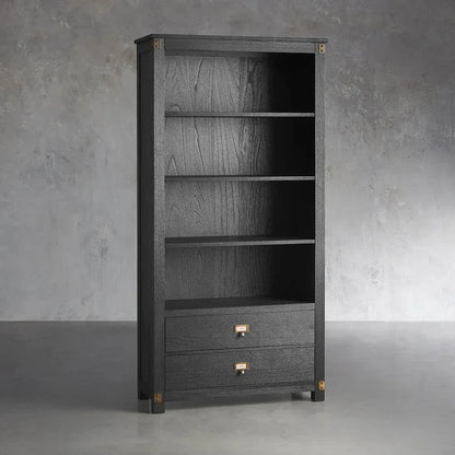 Telegraph Solid Wood Office Bookcase Hand-Distressed Tall Cabinets