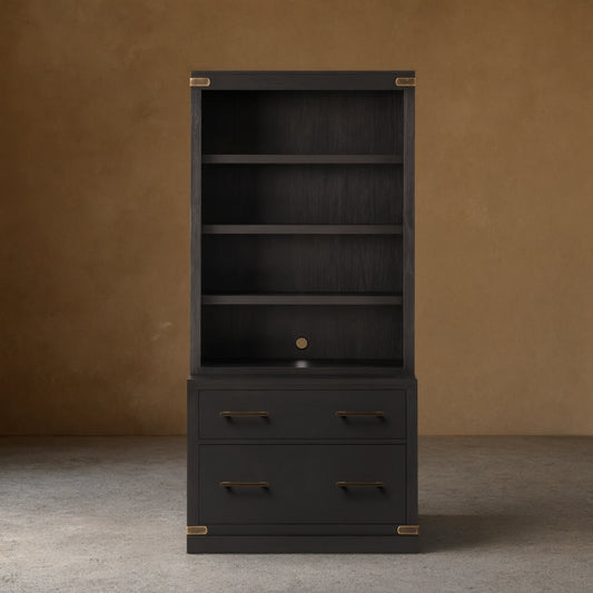 Tremont Modular Wood Bookcase Mid-Century Tall Cabinets