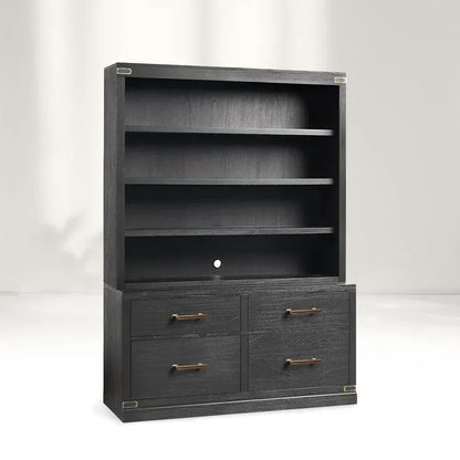 Tremont Wood Modular Bookcase Storage Cabinets with File Chest of Drawers Base
