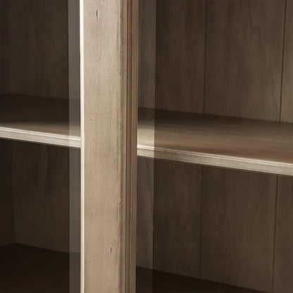 Tuscany Italian Wood Glass Door Display Cabinets With Adjustable Shelves