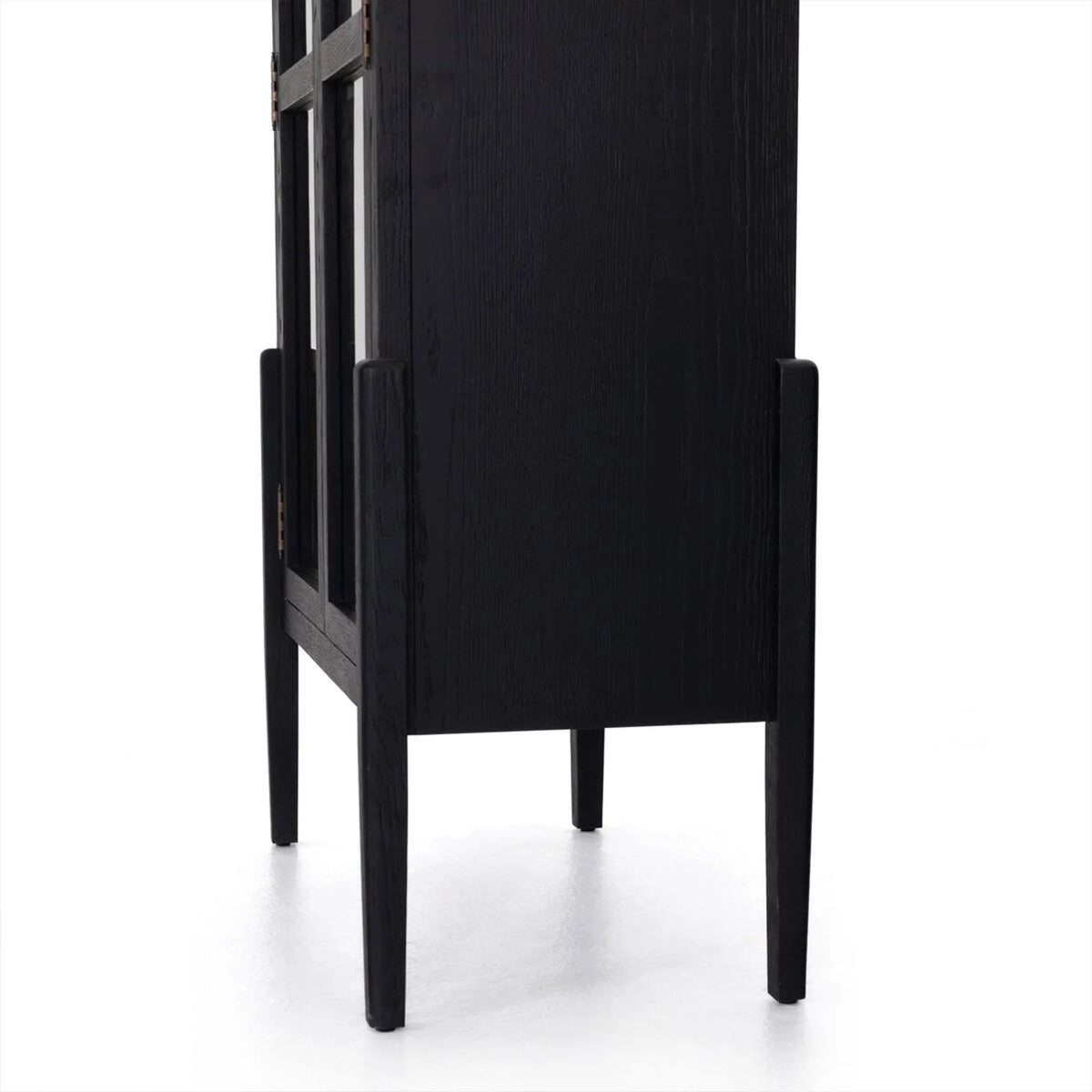 Hattie Wright Mediterranean Glass Door Display Cabinets Wood Living Dining Room Tall Cabinets