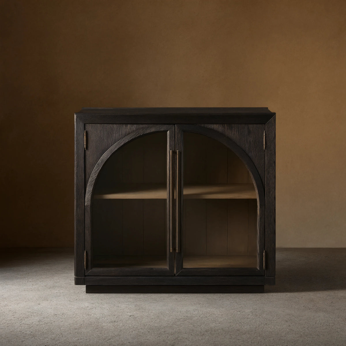 Hattie Oak Hall Chest Arched Design Storage Cabinets