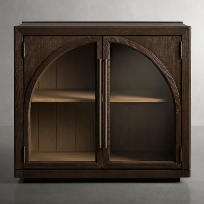 Hattie Oak Hall Chest Arched Design Storage Cabinets