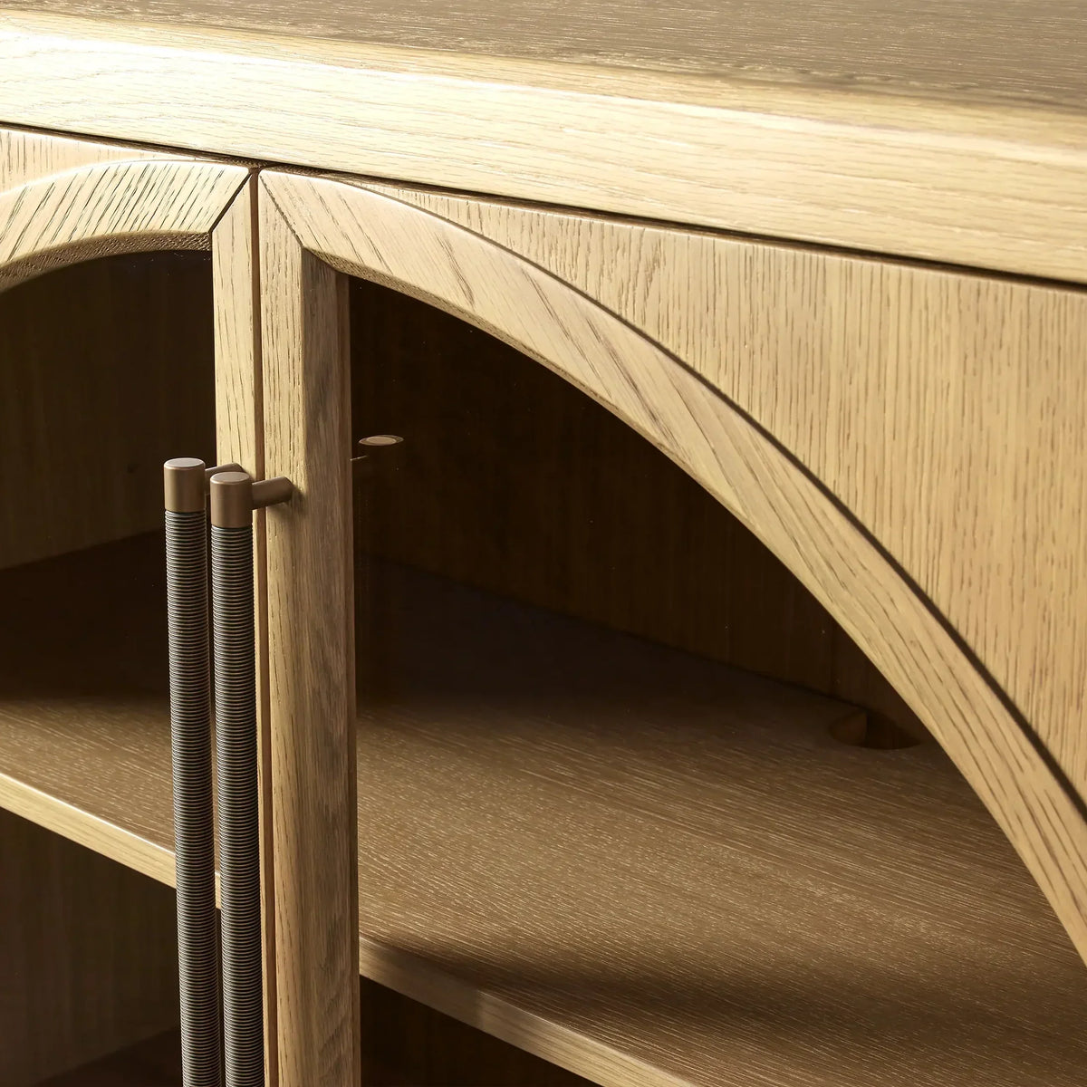 Hattie Oak Hall Chest Arched Design Storage Cabinets