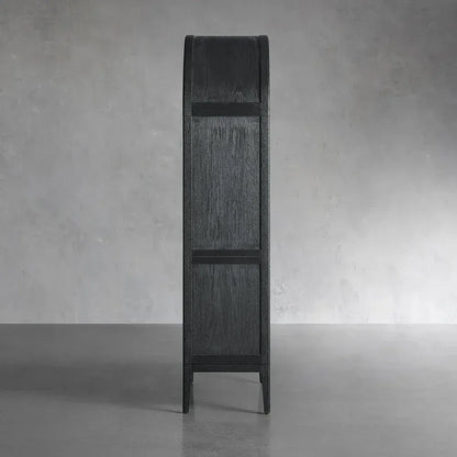 Hattie Solid Oak Open Bookcase Arch-Inspired Design Display Cabinets
