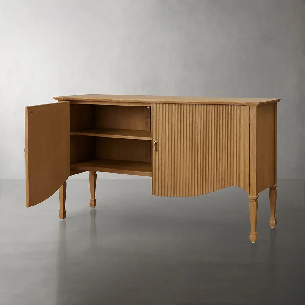 Conrad Solid Teak Sideboard Wood Vintage Storage Cabinets