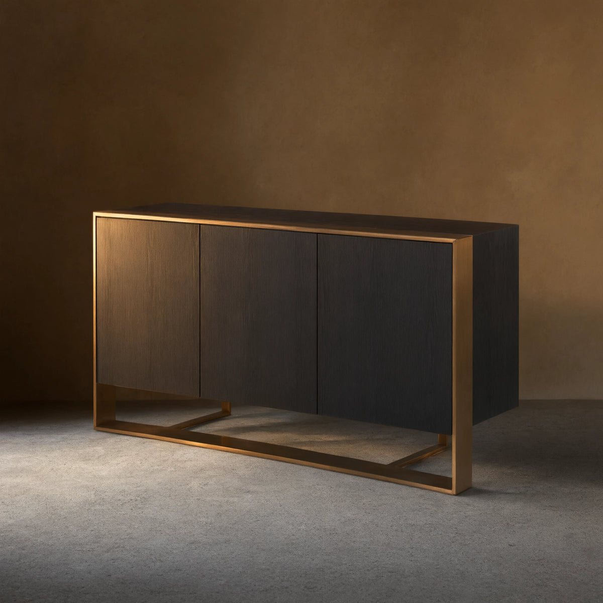 Dolton Modern Wood Sideboard Steel Frame Buffet Cabinets