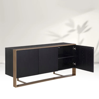 Dolton Modern Wood Sideboard Steel Frame Buffet Cabinets