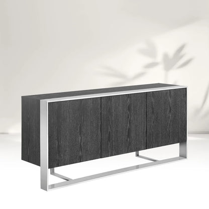 Dolton Modern Wood Sideboard Steel Frame Buffet Cabinets