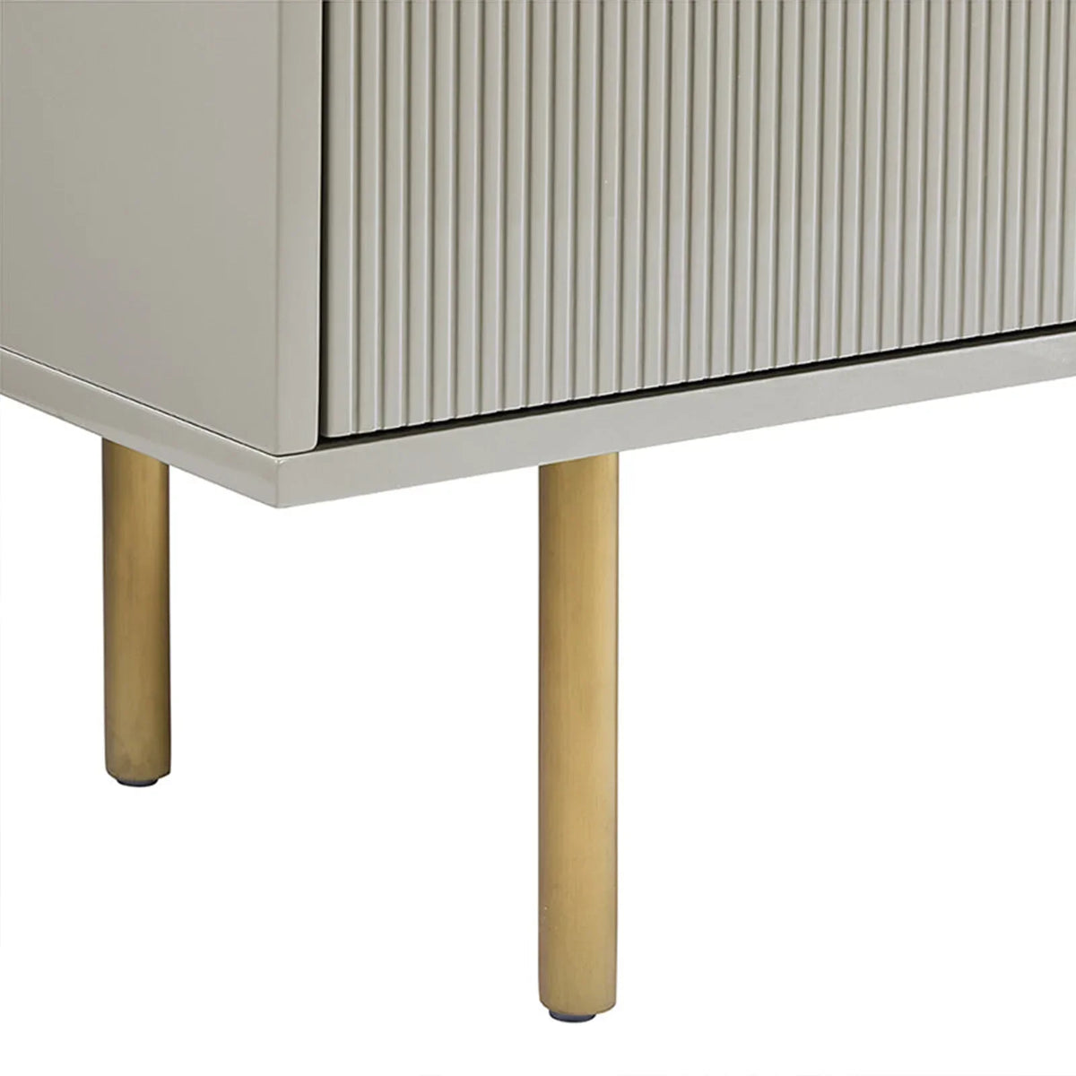 Doroda Modern Wood Frame Sideboard Spacious Cabinets With Gold Hardware