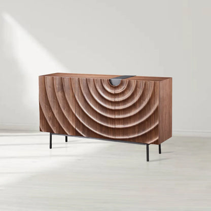 Lunara 3-Door Ripple Sideboard Modern Scandinavian Buffet Cabinets