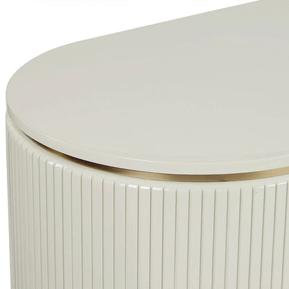 Panoso Curved Sideboard Luxury Buffet Cabinet With Gold stainless steel legs