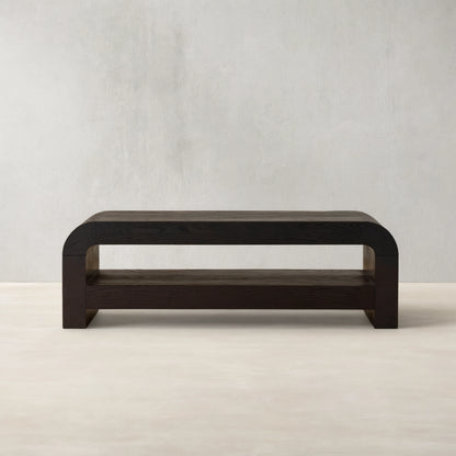 Pierre Mid-Century Modern Wood Coffee Table Sofa Center Tea Table in Oak Veneer