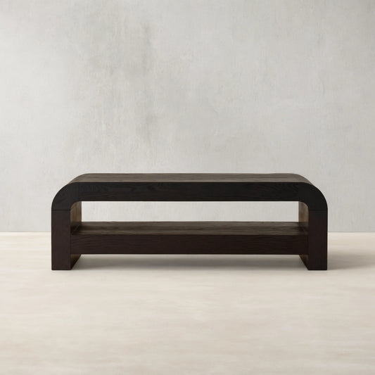 Pierre Mid-Century Modern Wood Coffee Table Sofa Center Tea Table in Oak Veneer