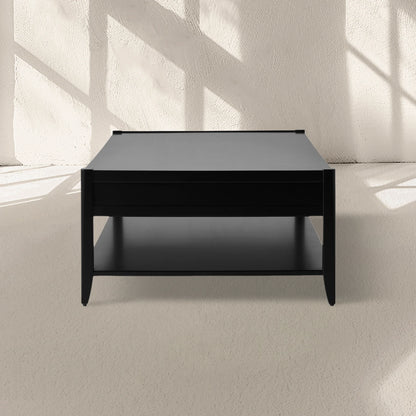 Lewis 56" Modern Coffee Table Wood Sofa Center Tea Table with Fluted Drawers