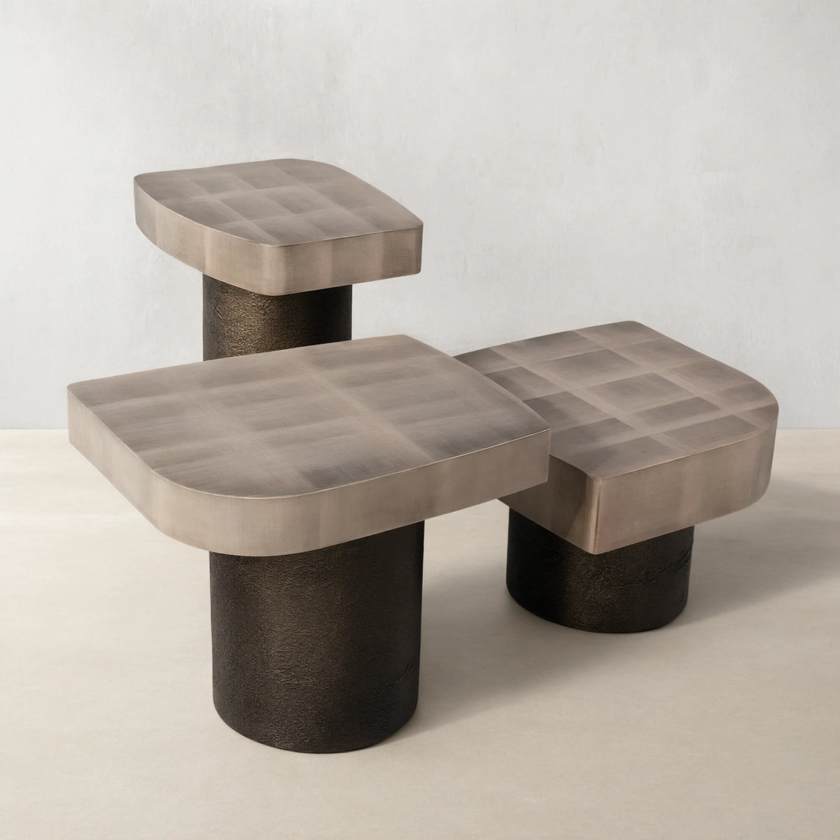 Patina Textured Metal Coffee Table