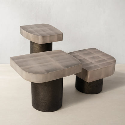 Patina Textured Metal Coffee Table