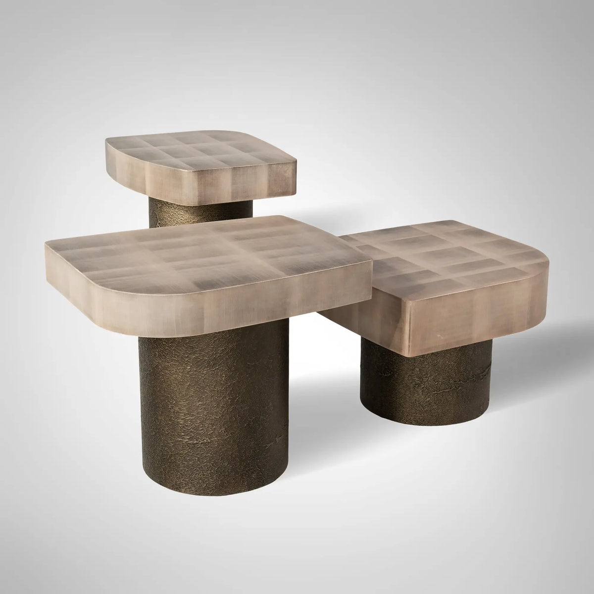 Patina Textured Metal Coffee Table