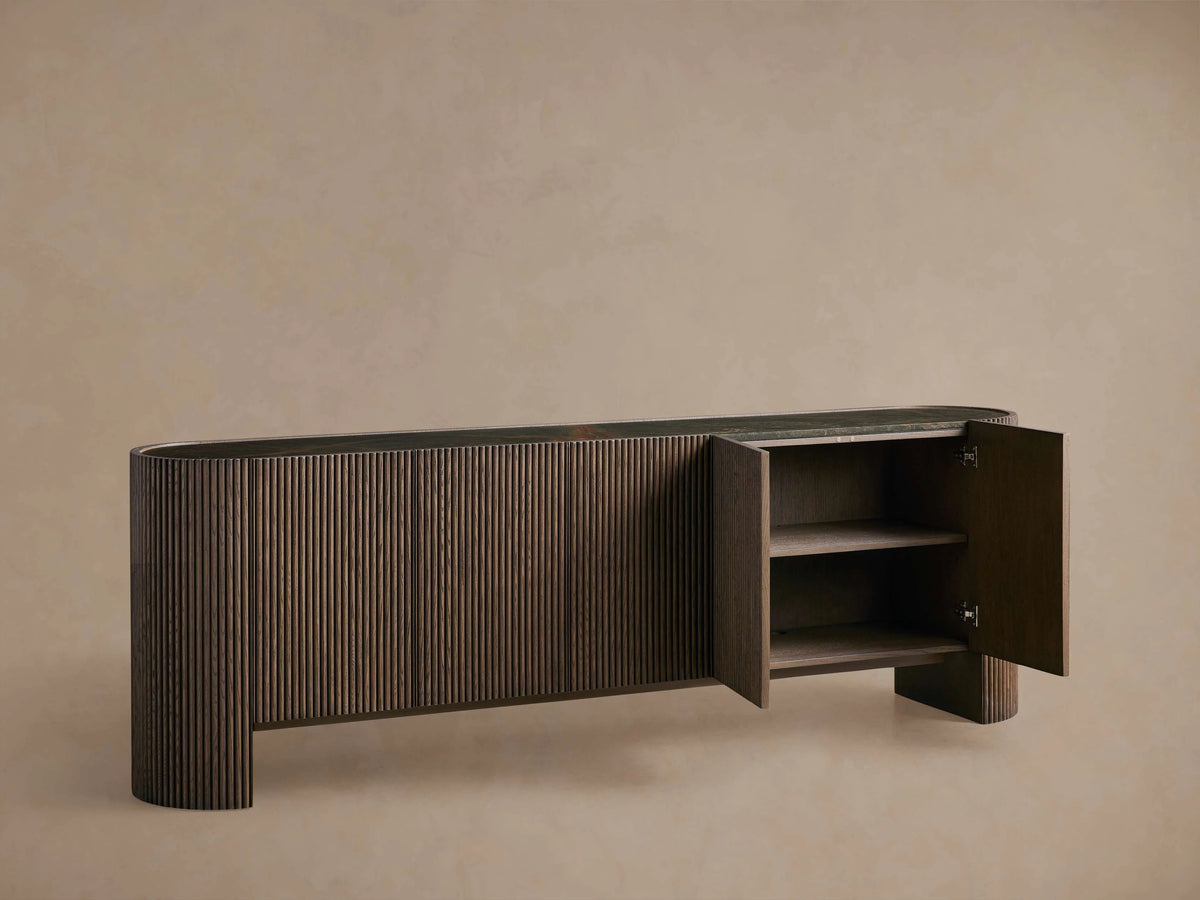 Flore Stone Top Buffet Sideboard Marble Entryways Cabinet