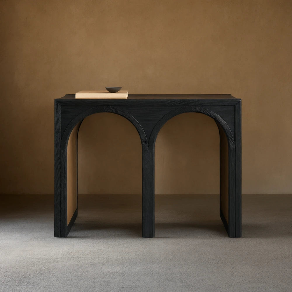 Hattie Oak Entrance Console Table Country Entryway Table