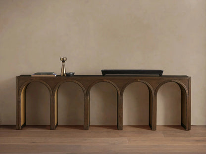 Hattie Oak Entrance Console Table Country Entryway Table