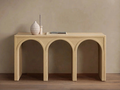 Hattie Oak Entrance Console Table Country Entryway Table