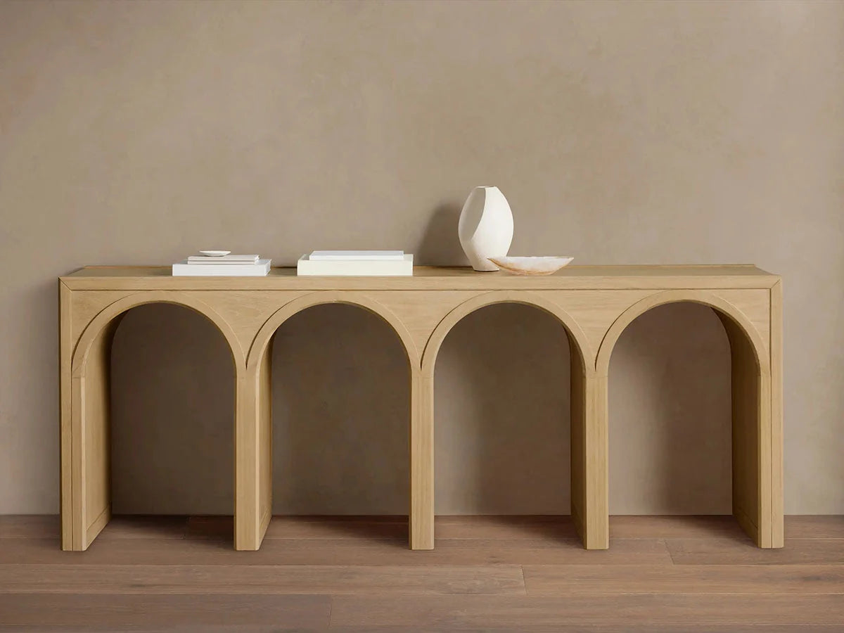 Hattie Oak Entrance Console Table Country Entryway Table