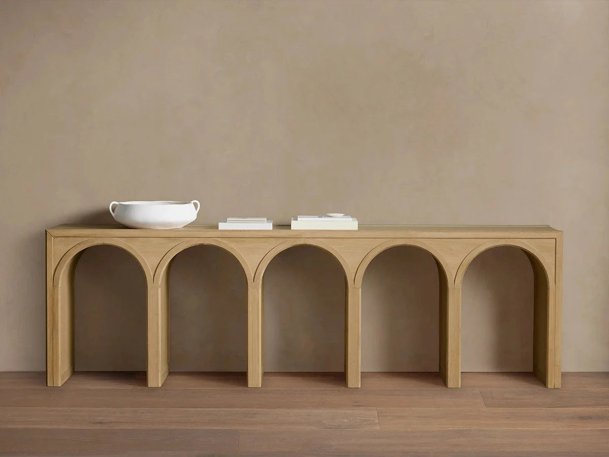 Hattie Oak Entrance Console Table Country Entryway Table