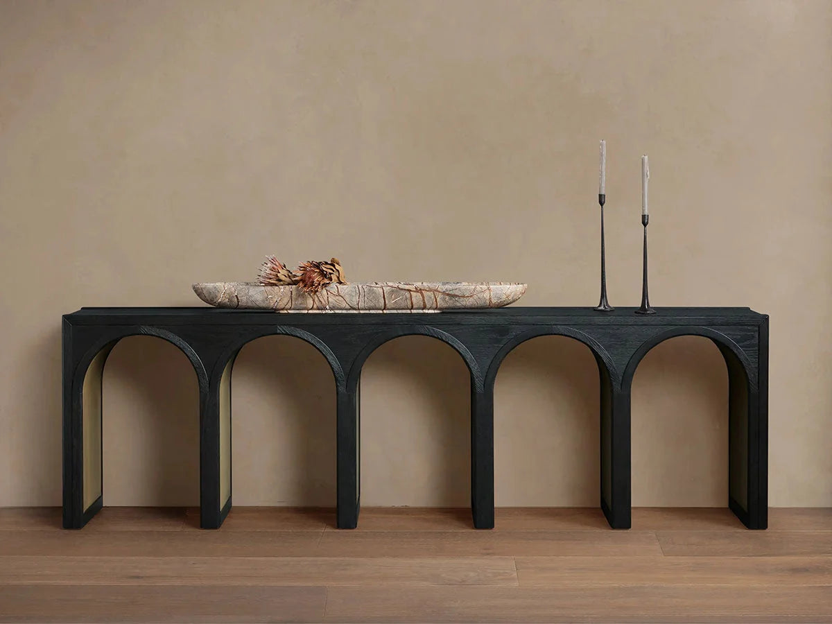 Hattie Oak Entrance Console Table Country Entryway Table