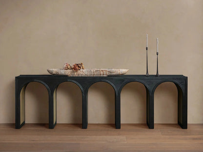 Hattie Oak Entrance Console Table Country Entryway Table