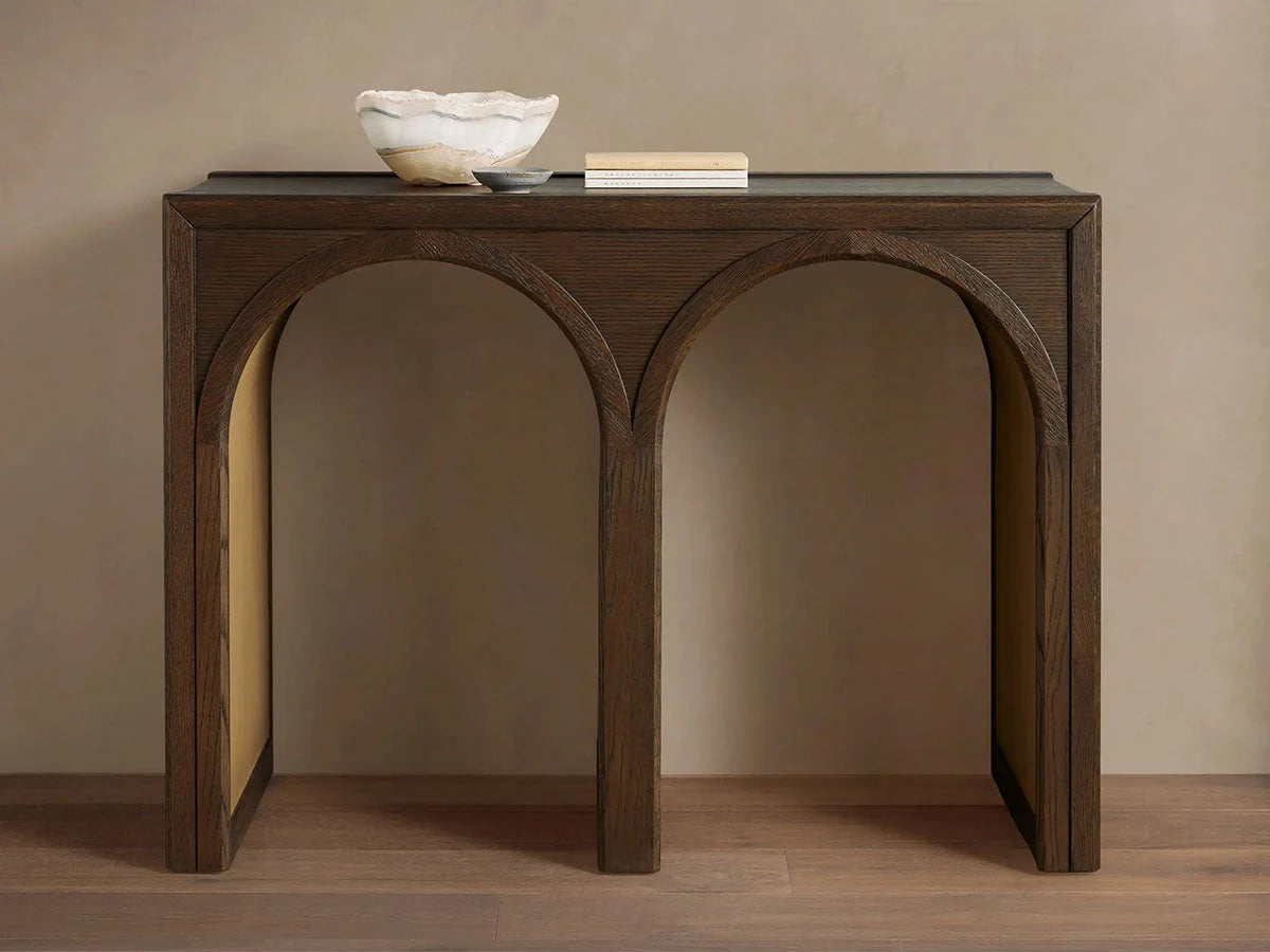 Hattie Oak Entrance Console Table Country Entryway Table