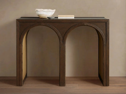 Hattie Oak Entrance Console Table Country Entryway Table