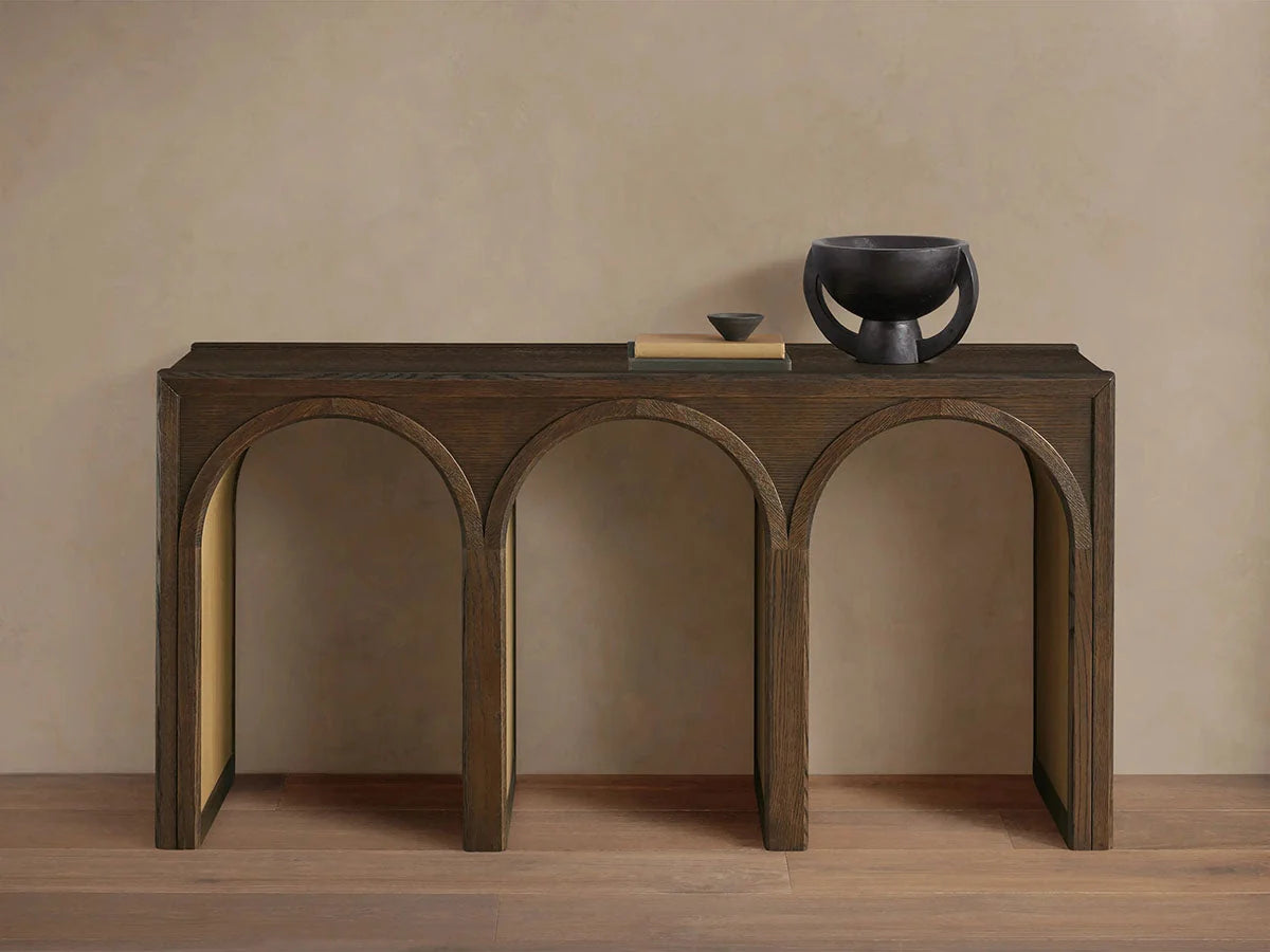 Hattie Oak Entrance Console Table Country Entryway Table