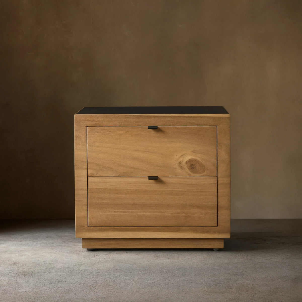 Acacius Closed Wood bedside Nightstand Yukas night side table 2 Drawers