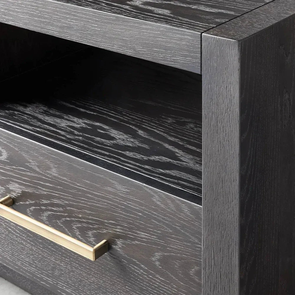 Palmer Storage Nightstand Wood Bedside Table Parsons Night side Cabinet With Drawer