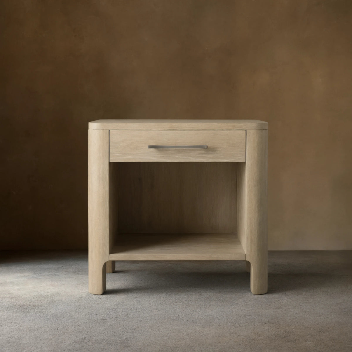 Calista Open Nightstand Night Side Table Wood Bedside Cabinet