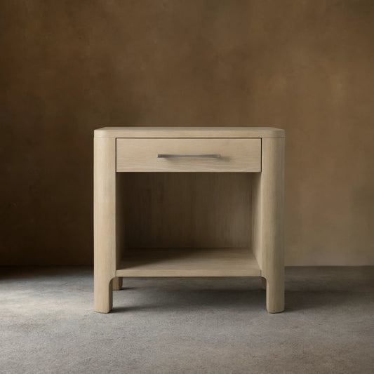 Calista Open Nightstand Night Side Table Wood Bedside Cabinet