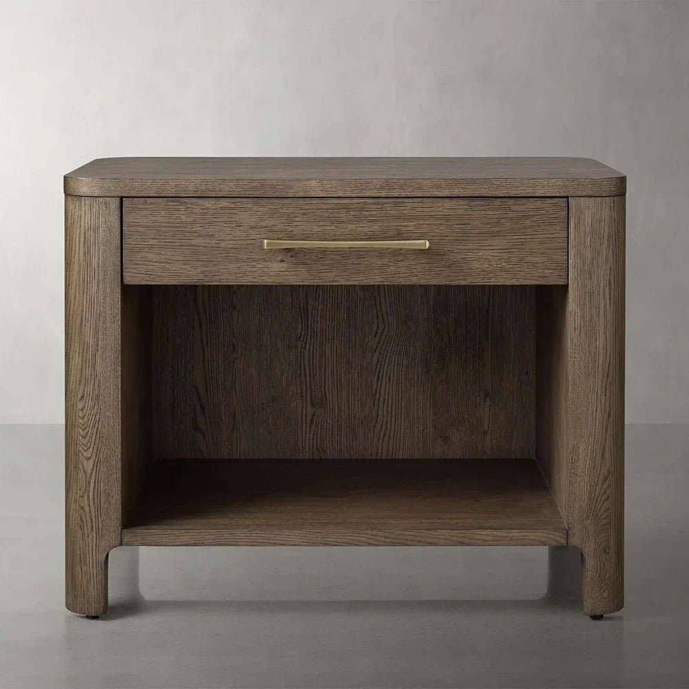 Calista Open Nightstand Night Side Table Wood Bedside Cabinet