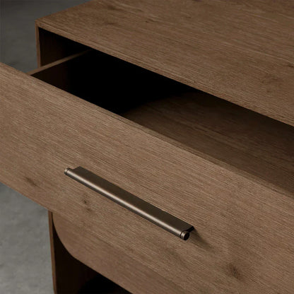 Felton Closed Nightstand Wood Bedside Table with Soft-Close Drawers
