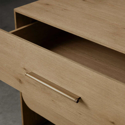 Felton Closed Nightstand Wood Bedside Table with Soft-Close Drawers
