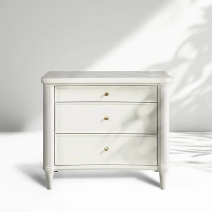 Henley Nightstand Solid Mahogany Nightside Tables With Three Drawers