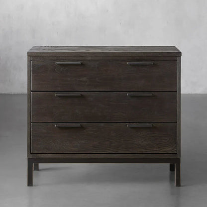 Palmer Large Nightstand Wood Nightside Table Bedroom 3 Drawer Cabinet