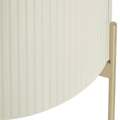 Panoso Wood Nightstand Luxurious Side Table with Gold Base