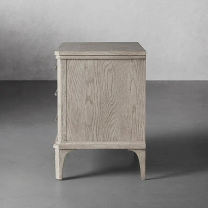 St. Martin Wood Closed Nightstand Oak Bedside table with Soft-Close Drawers