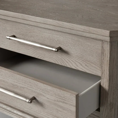 St. Martin Wood Closed Nightstand Oak Bedside table with Soft-Close Drawers