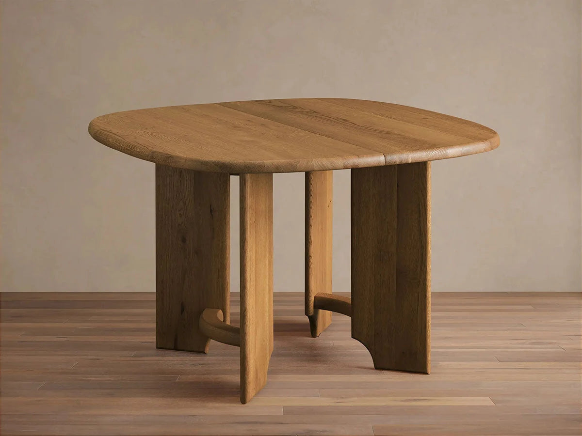 Jolson Wood Extension Dining Table with Honey Finish & Dual 20" Leaves
