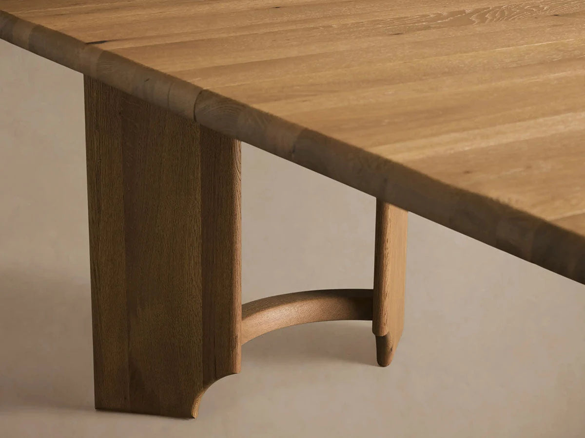 Jolson Wood Extension Dining Table with Honey Finish & Dual 20" Leaves