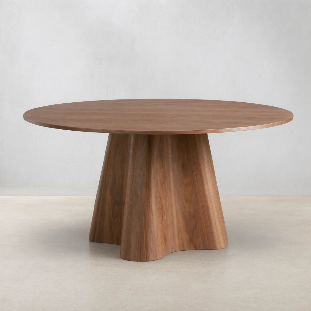 Caden Black Marquina Stone Top Dining Table American Walnut Wood Base